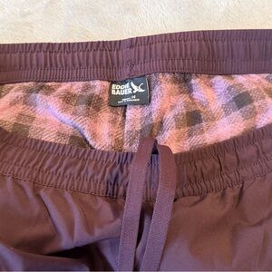 Eddie Bauer Women's Burgundy Fleece Lined Track Pants